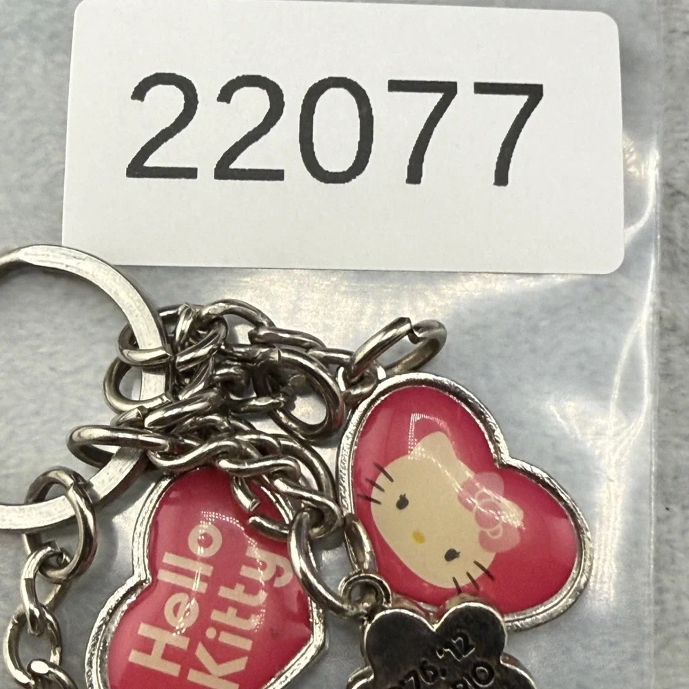 Vintage Hello Kitty Keychain Sanrio Silver Tone - Picture 8 of 8